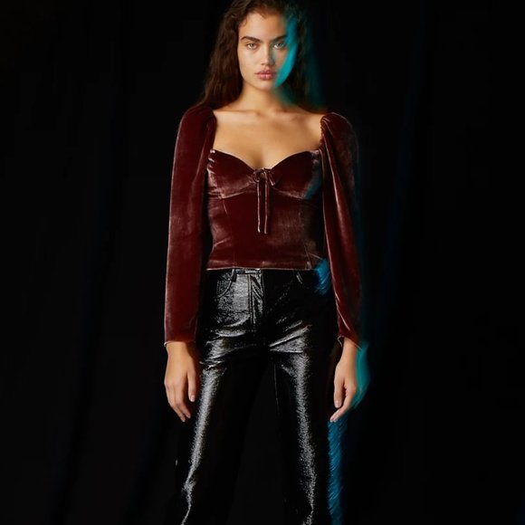 Aritzia Wilfred Novella Velvet Blouse - Picture 2 of 7